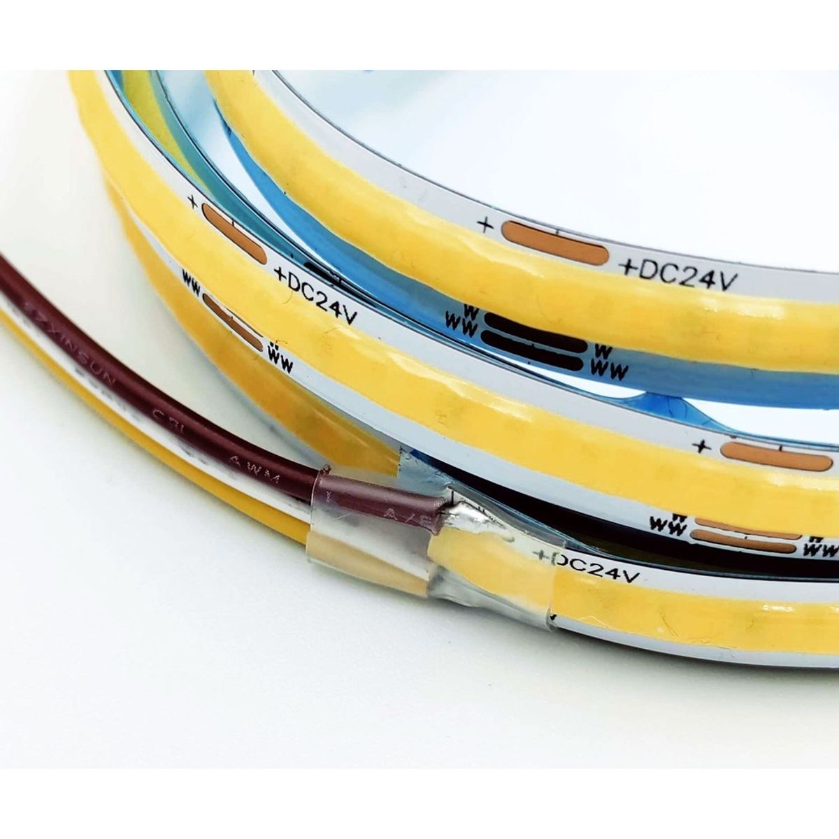 16W/m CCT COB-LED strip - 5m, IP20, 512 LED pr. meter, 24V, RA97