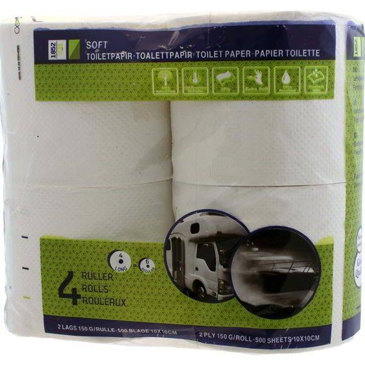 1852 toiletpapir soft 4 ruller - 1070681