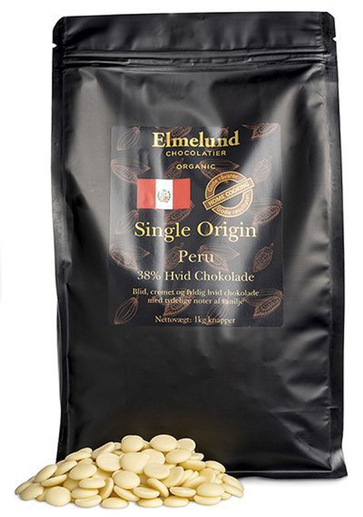 1kg - Peru 38% Hvid Chokolade