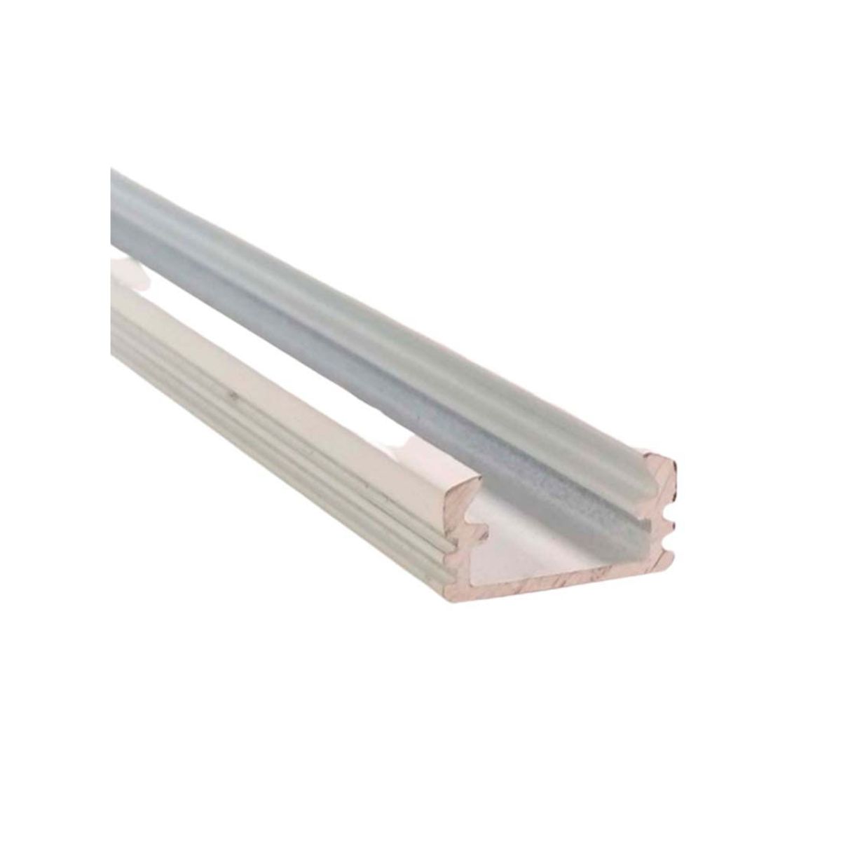 1m Alu Profil - Hvid - Passer til 8-12mm strip - Klar til diffuser - P2