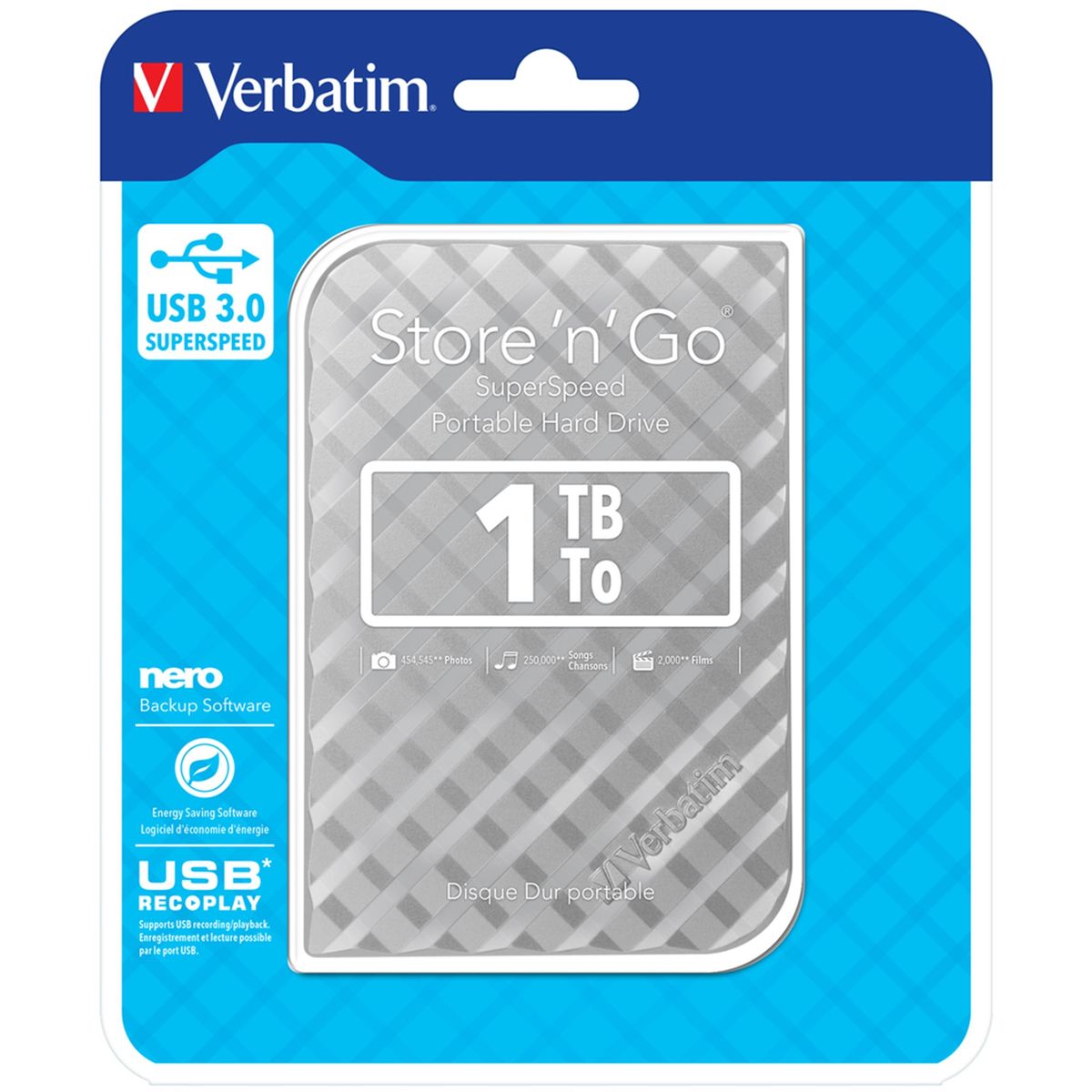 1TB Hard Drive 2,5'' Store 'N' Go USB 3.0, Silver