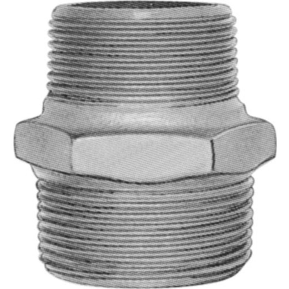 2.1/2" x 1.1/2" Galvaniseret brystnippel