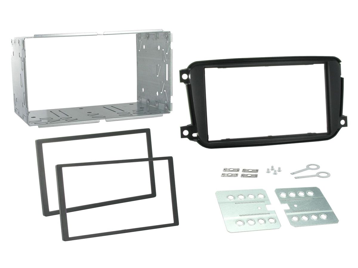 2 Din radioramme sort f. SMART ForTwo 2010-2014