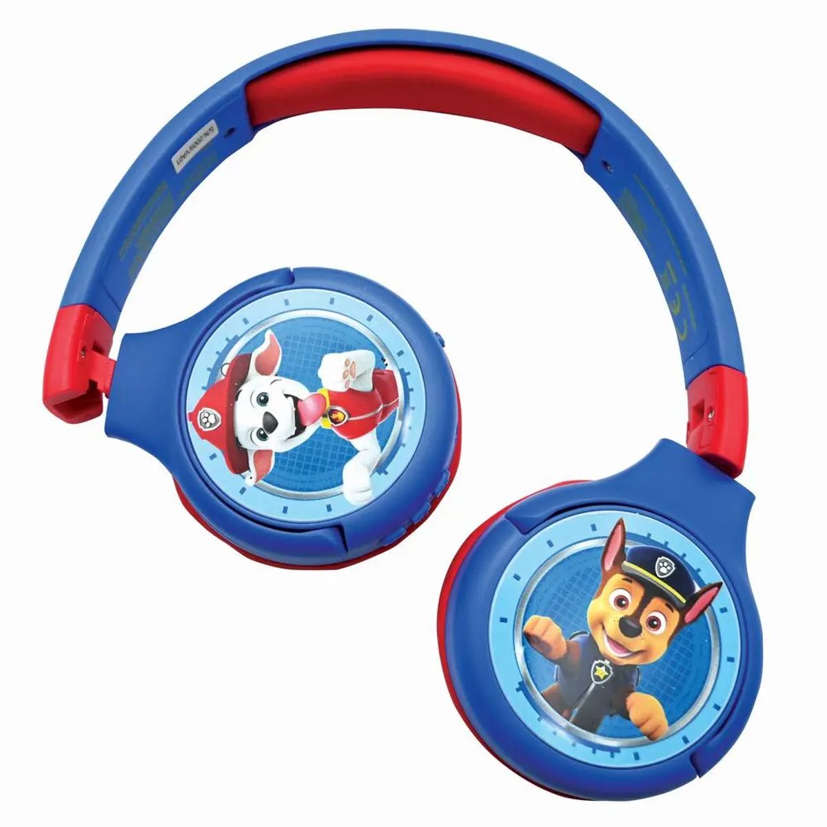 2 i 1 Bluetooth®- og kabelbaserede, sammenklappelige komforthovedtelefoner med sikker lydstyrke for børn - Paw Patrol