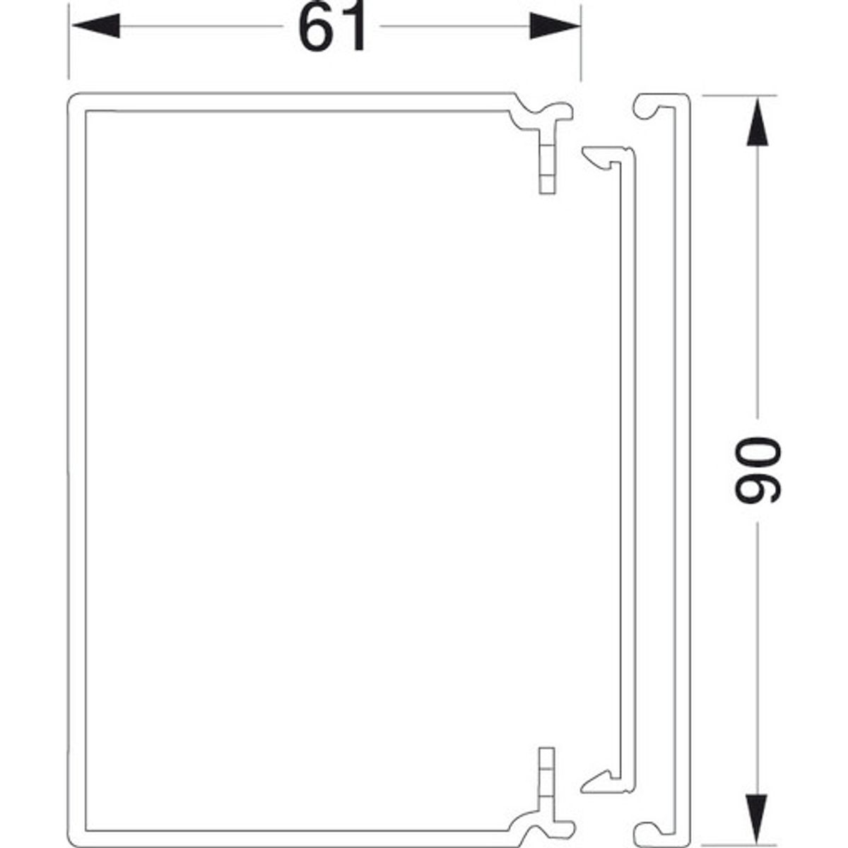 2 meter Kabelkanal LFH 60090 PH Kompl.