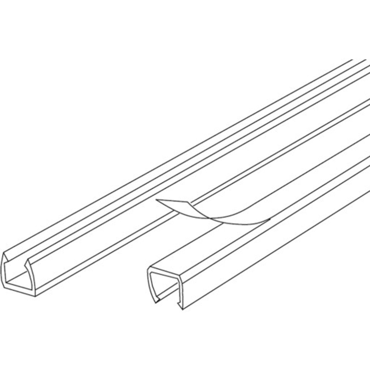 2 meter Minikanal LC 45 4x5,5 mm klar