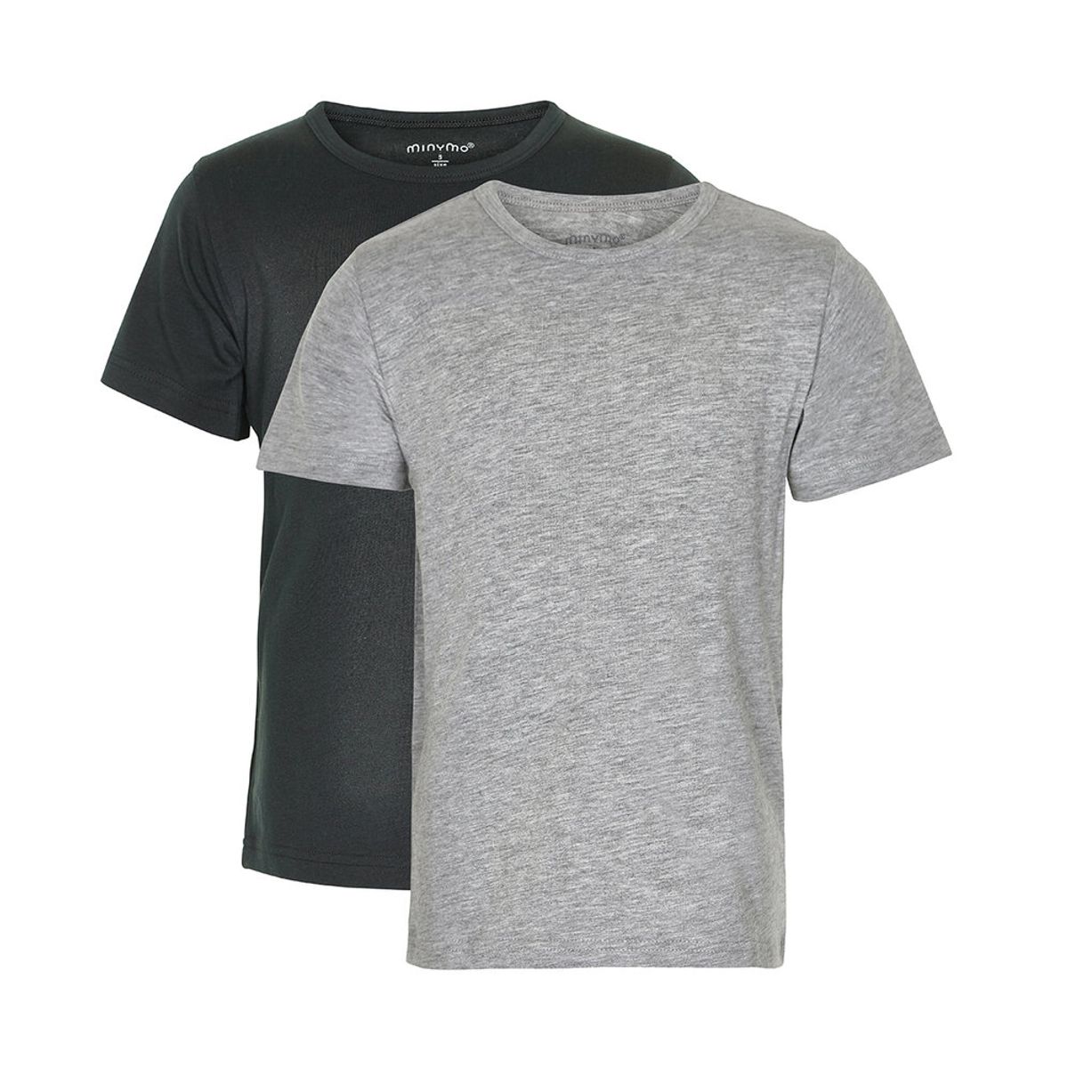 2 Pak Basic T-Shirts - 193 Anthracite Black - 86