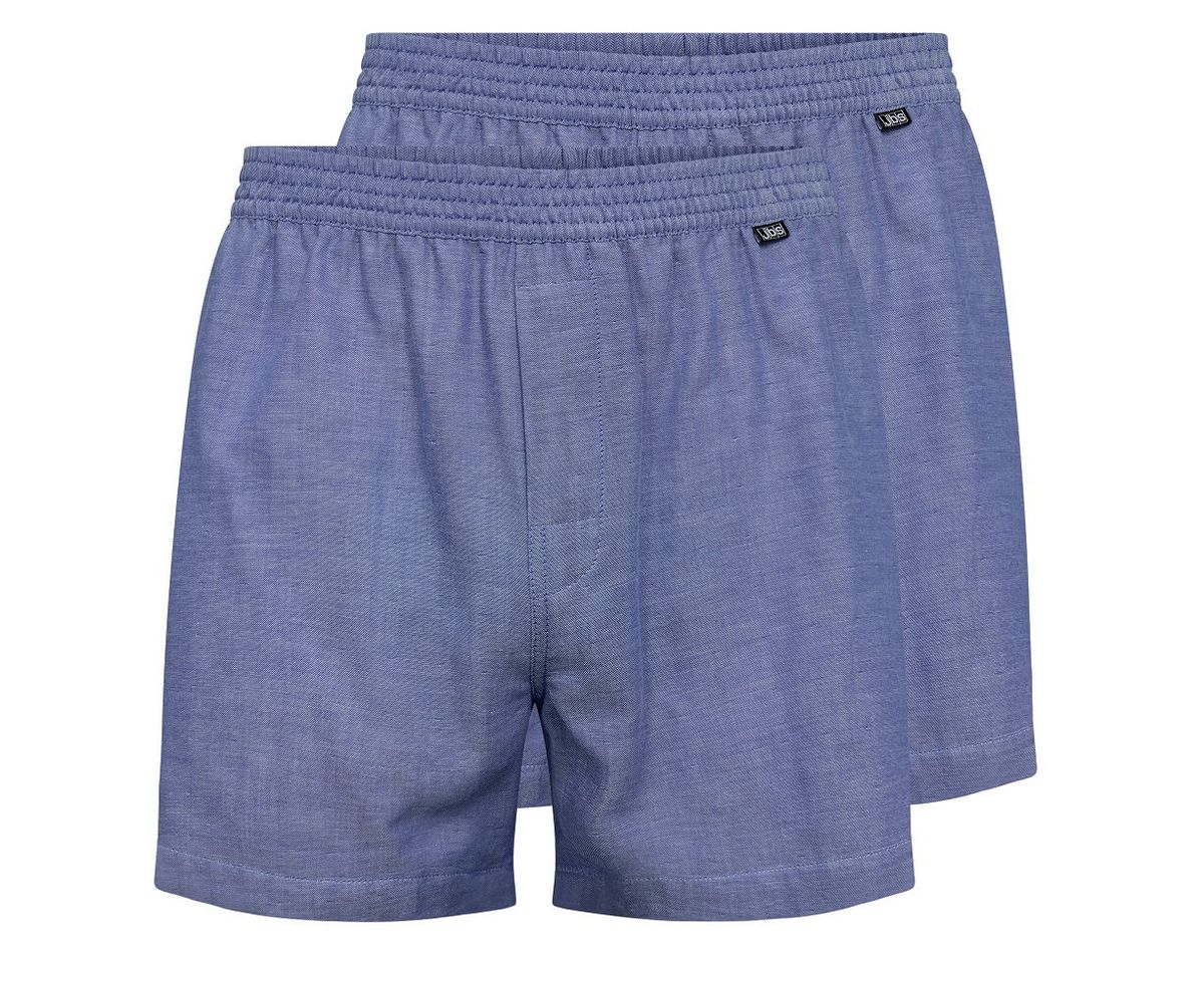 2-pak JBS chambrey boxershorts, blå str. L