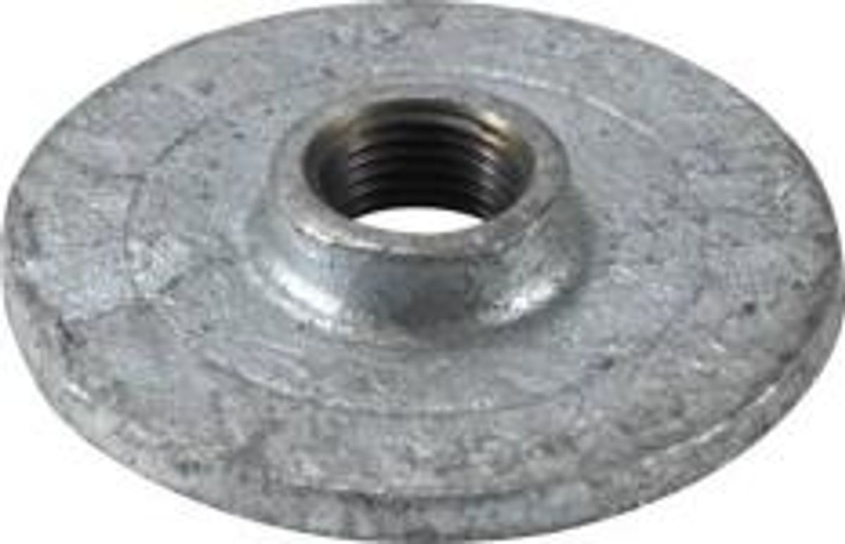 2" Sort flange med gevind