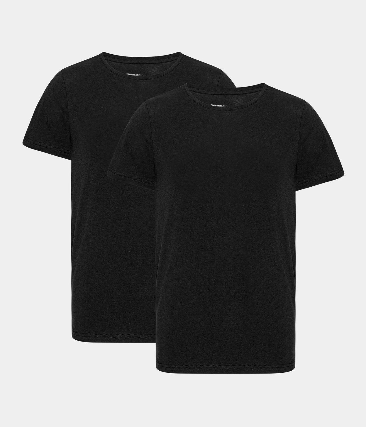 2 sorte bambus slim fit T-shirt med rund hals fra Copenhagen Bamboo, L