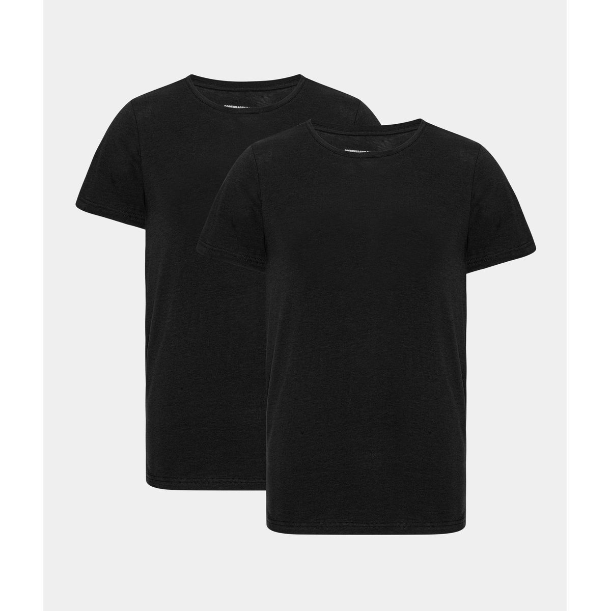 2 sorte bambus slim fit T-shirt med rund hals fra Copenhagen Bamboo, M