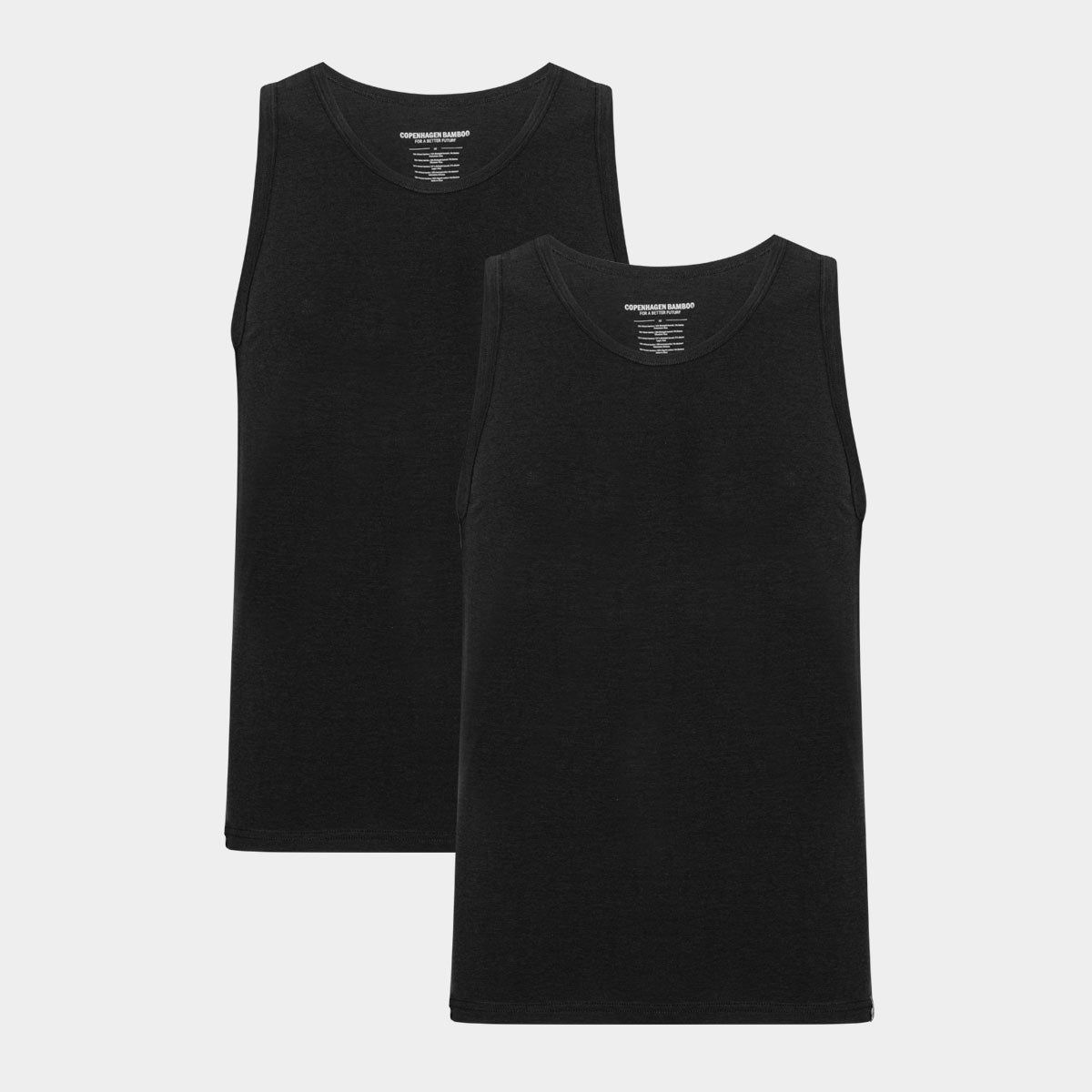 2 sorte bambus tank tops fra Copenhagen Bamboo, L