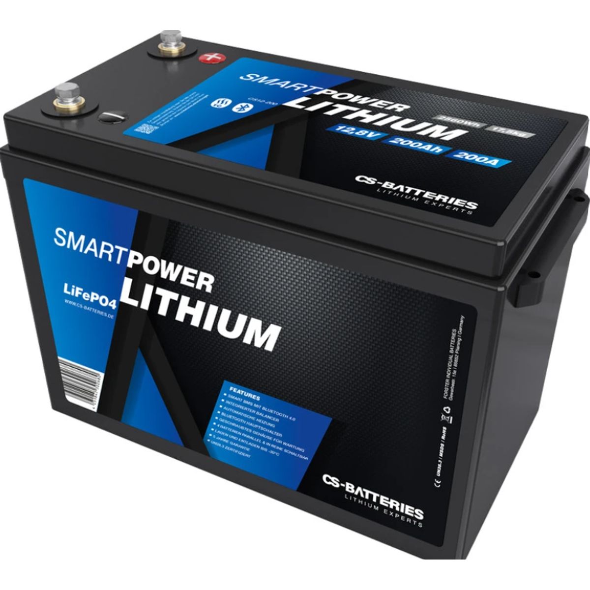 200 Ah. lithium batteri Smartpower (2560Wh) Heat Prismatic