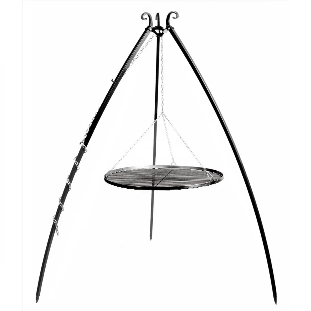 200 cm trefod med grillriste til bålsted 3 i 1