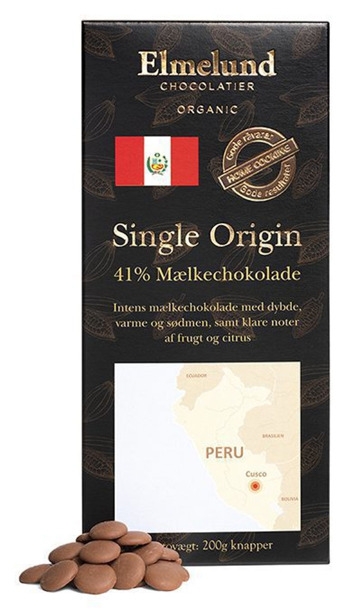 200g - Peru 41% Mælkechokolade