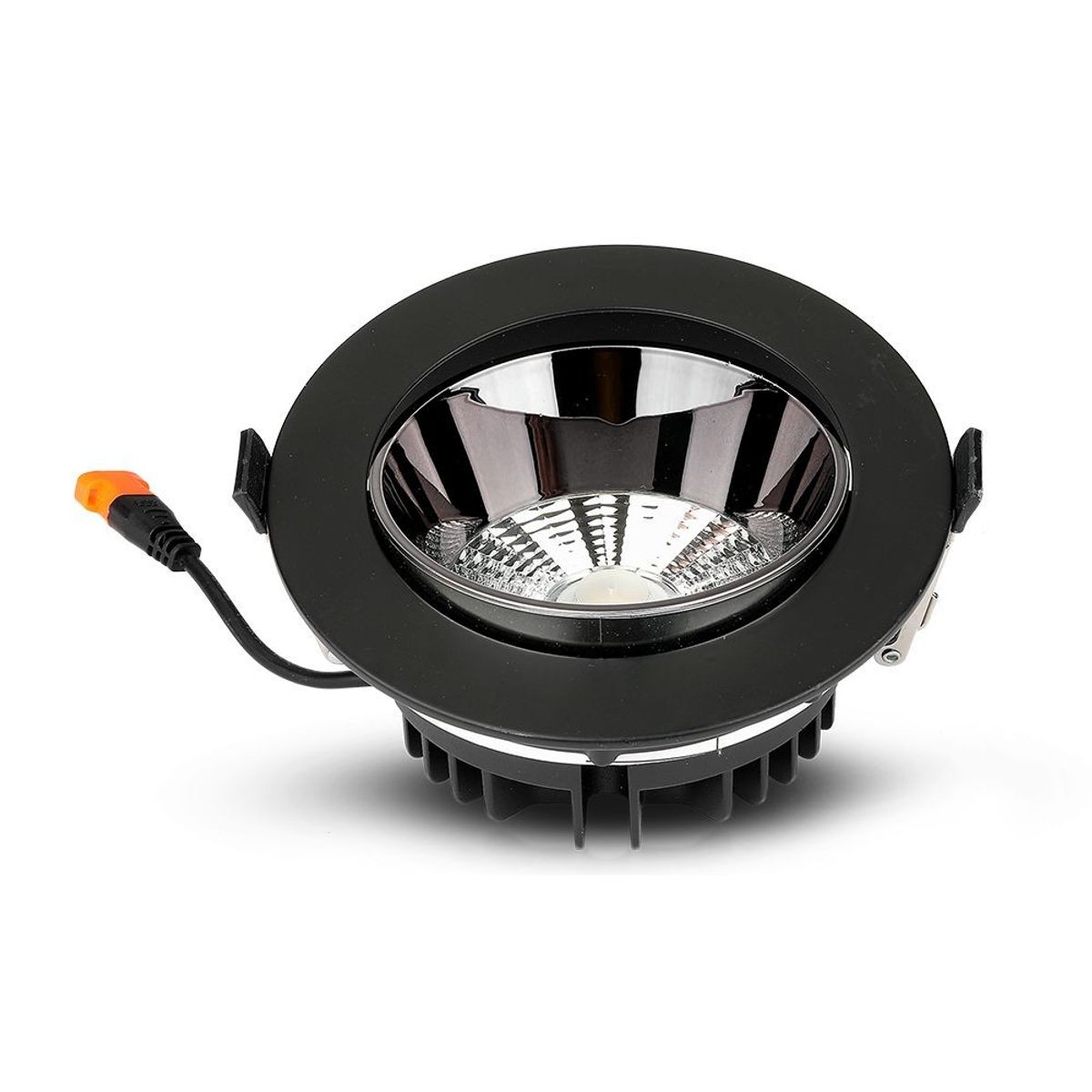 20W LED Reflektor COB Downlight - Samsung chip, 6400K, sort. - Kulør : Kold