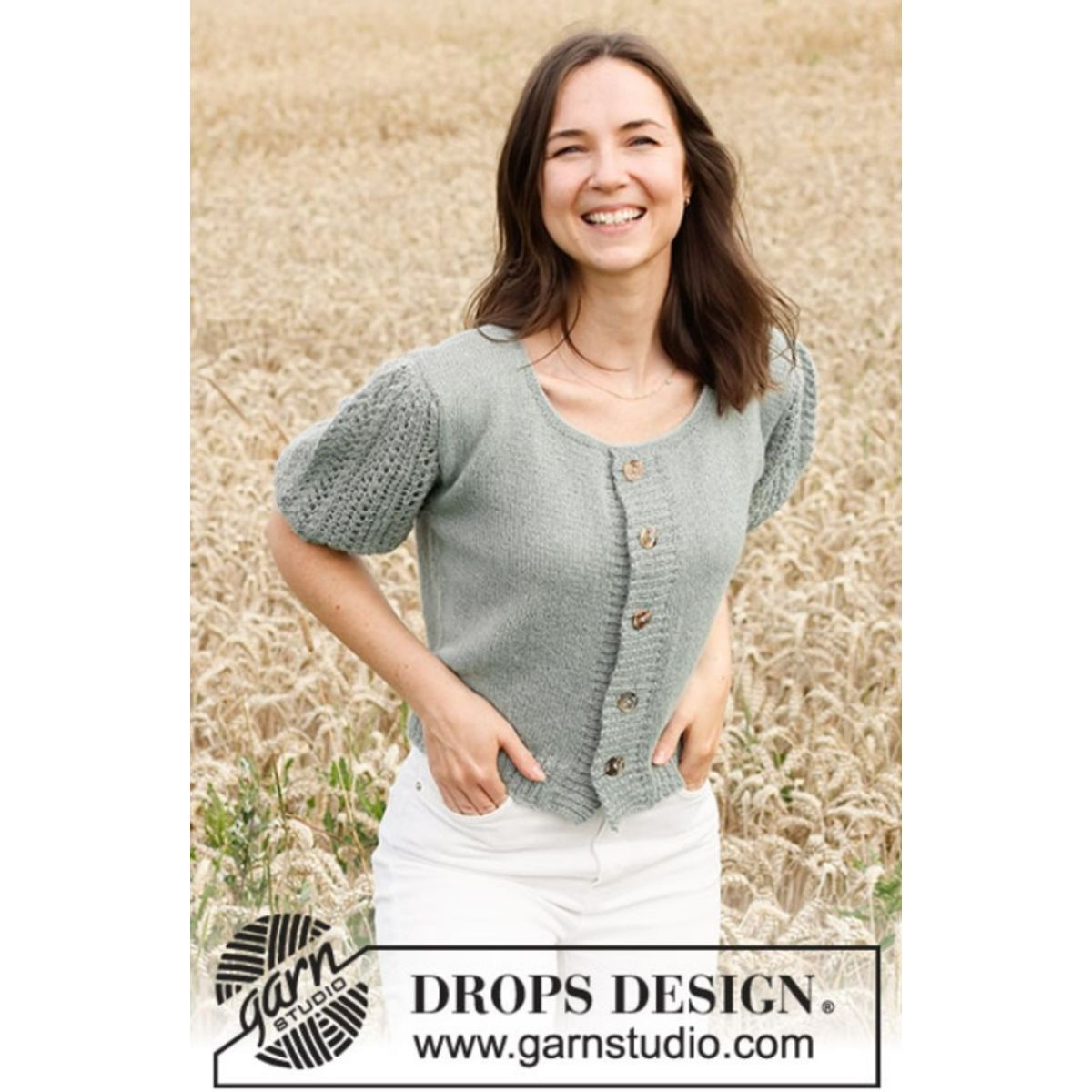 220-22 Mint Breeze Jacket by DROPS Design, fra Viking