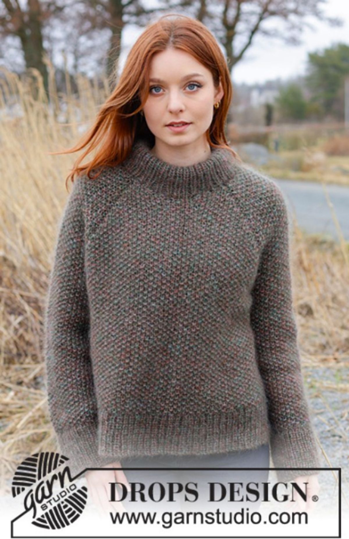 244-4 Forest Trails Sweaterby DROPS Design, fra Viking