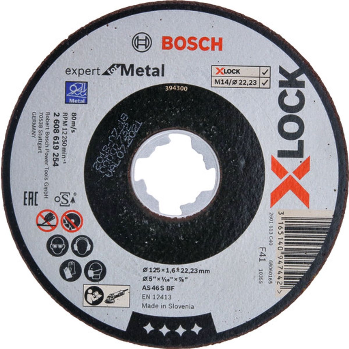 25 stk Bosch X-LOCK skæreskive EFM, 125 x 1,6 mm, stål