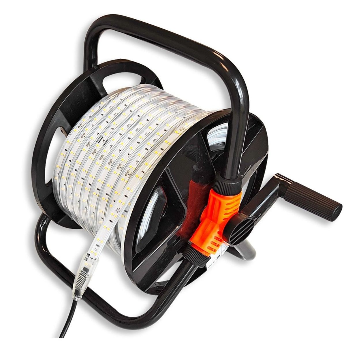 25m Arbejdslys LED strip på tromle - 230V, IP67, 120 LED/m, 9W/m, 1320 lm/m - Kulør : Neutral