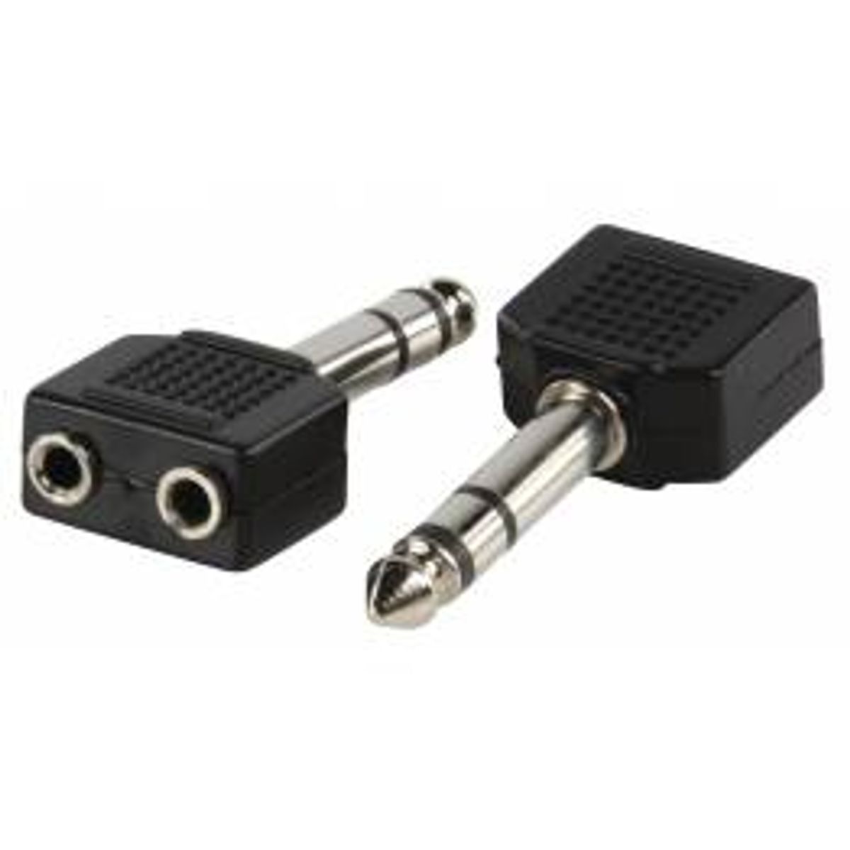 2x mini jack 3,5mm til 1x jack 6,35mm