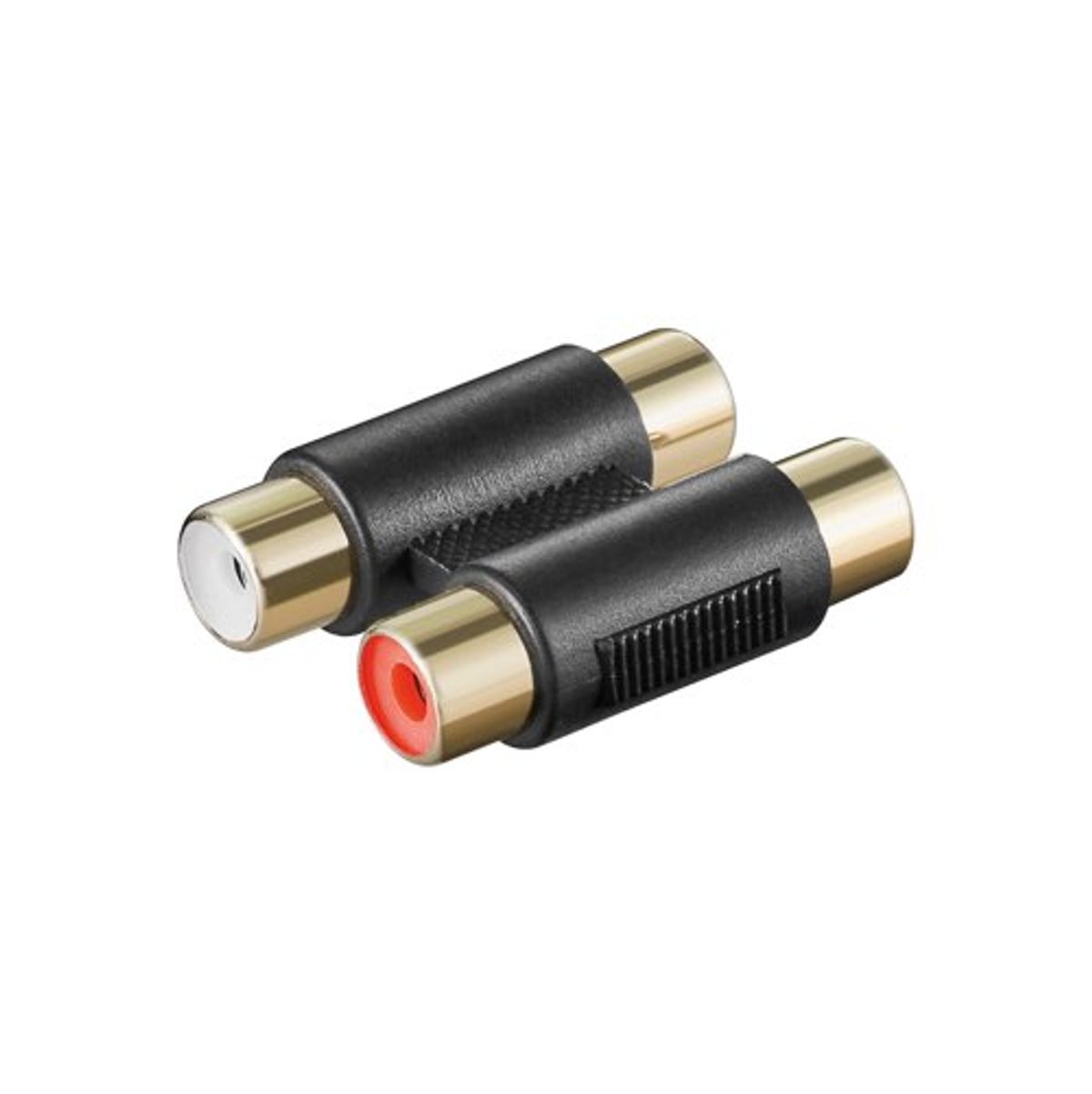 2xRCA adapter (hun/hun) (Sort) - 1 stk - Goobay