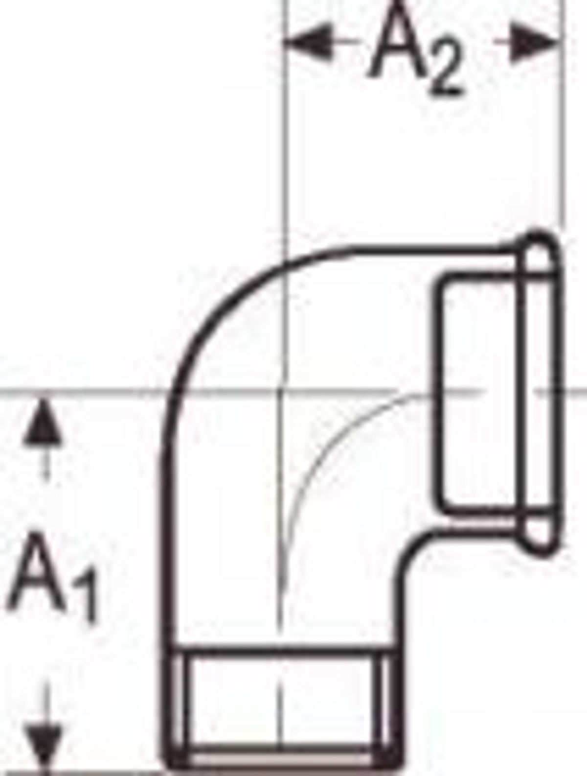 3/4 G. Vinkel 90gr M/n