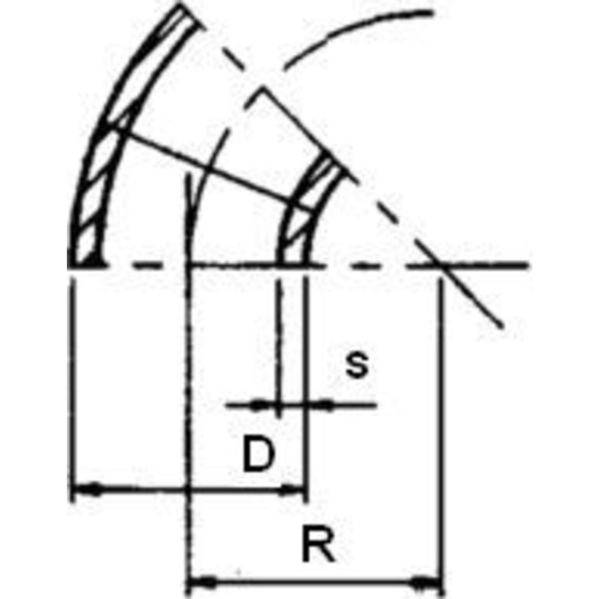 3/4" Svejsebøjning 45° SCH STD./40