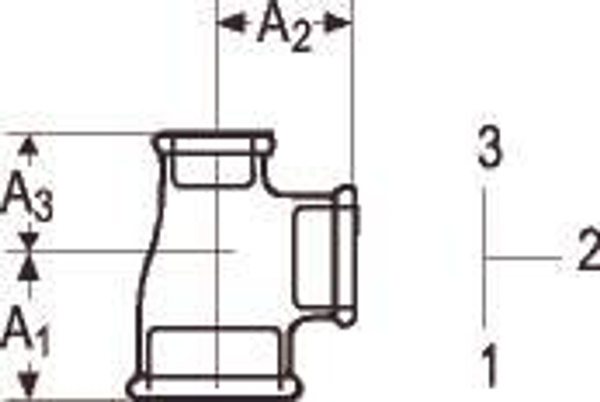 3/4 X 1 X 3/4 Sort Tee