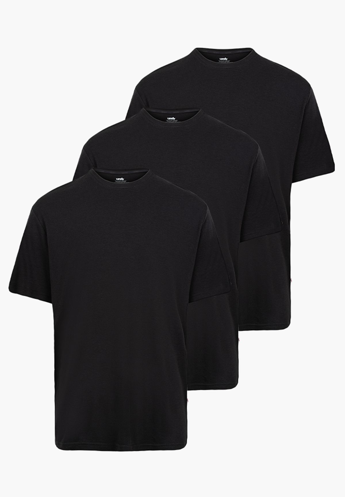 3-pak bambus t-shirts sort