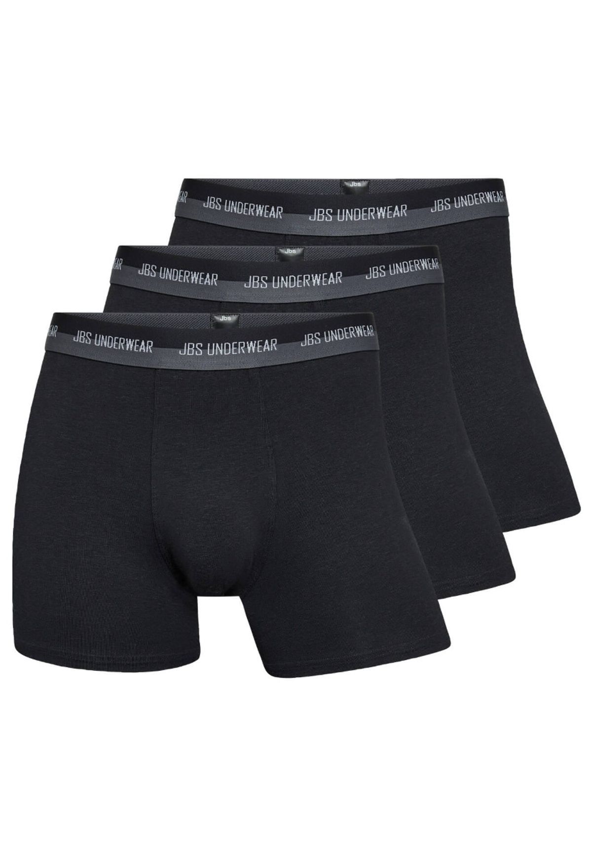 3-pak hamp & bomulds boxershorts fra JBS, Sort str. 3XL