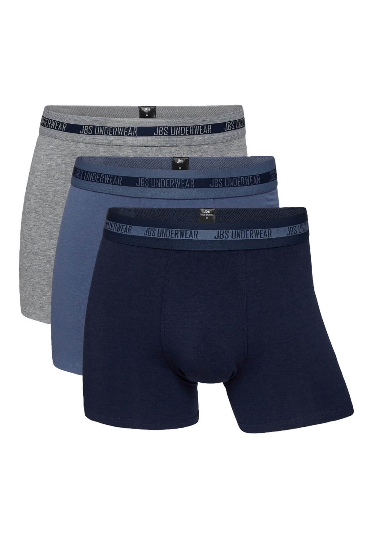 3-pak JBS bambus boxershorts, Navy, blå, grå str. 3XL