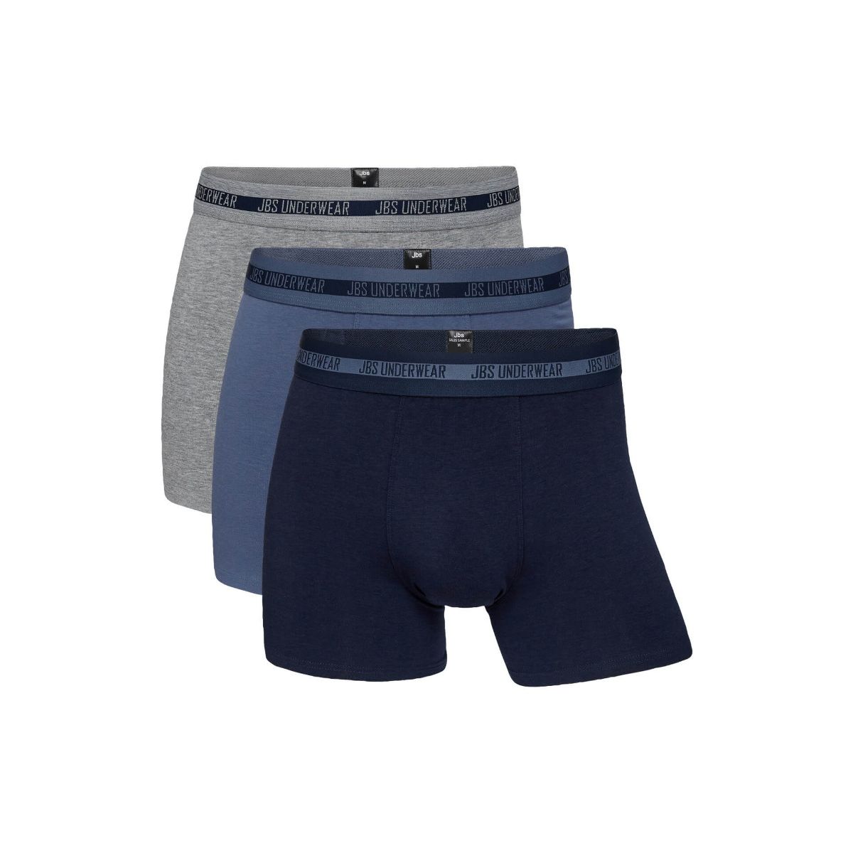 3-pak JBS bambus boxershorts, Navy, blå, grå str. XL