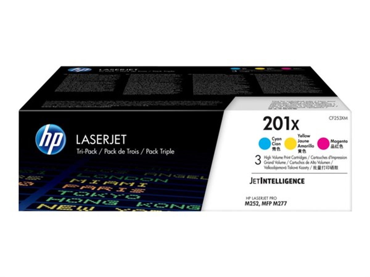 3-Pak lasertoner - HP 201X - 3 x 2.300 sider