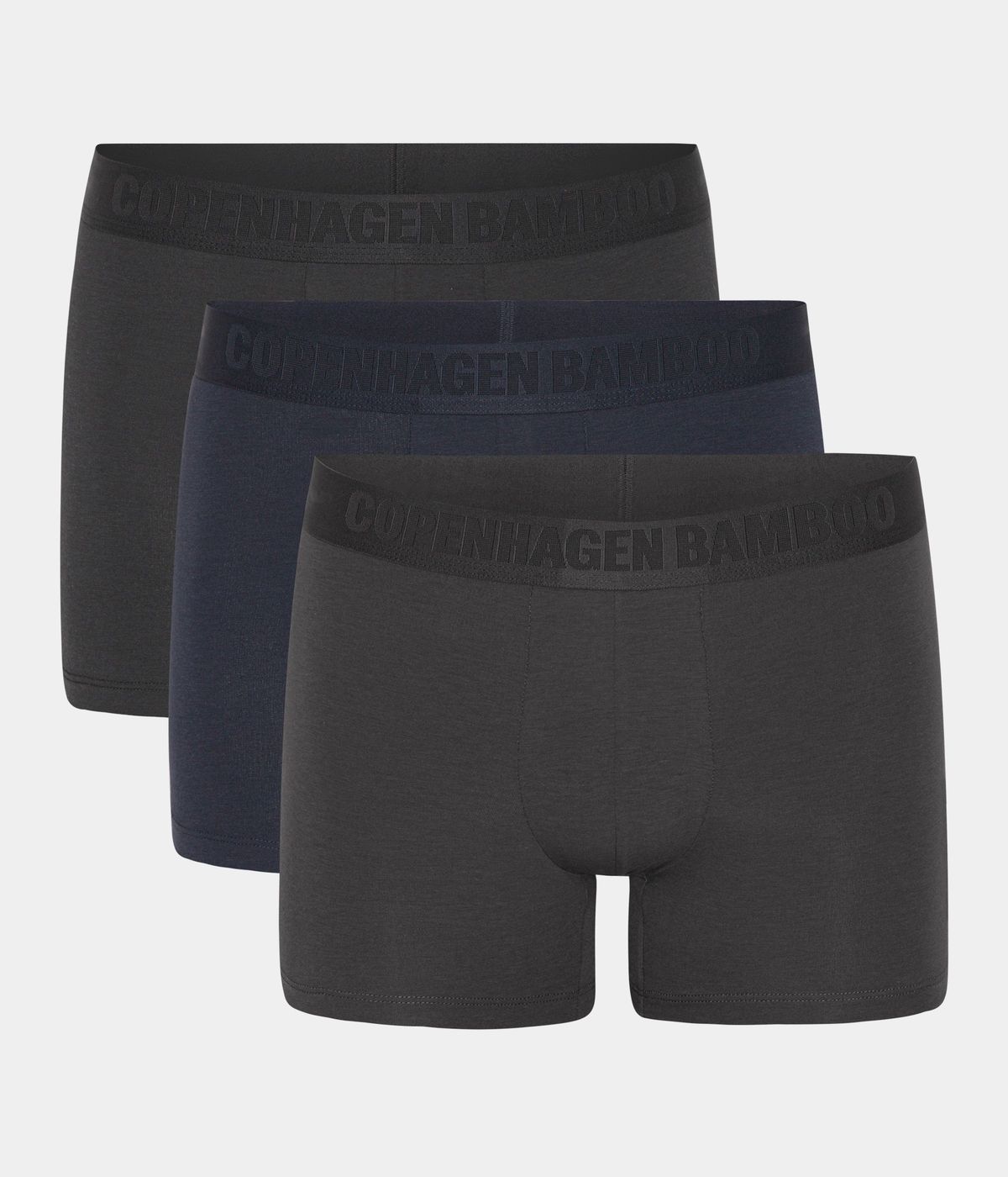 3 par bambus underbukser til mænd sort, navy grå fra Copenhagen Bamboo, XL