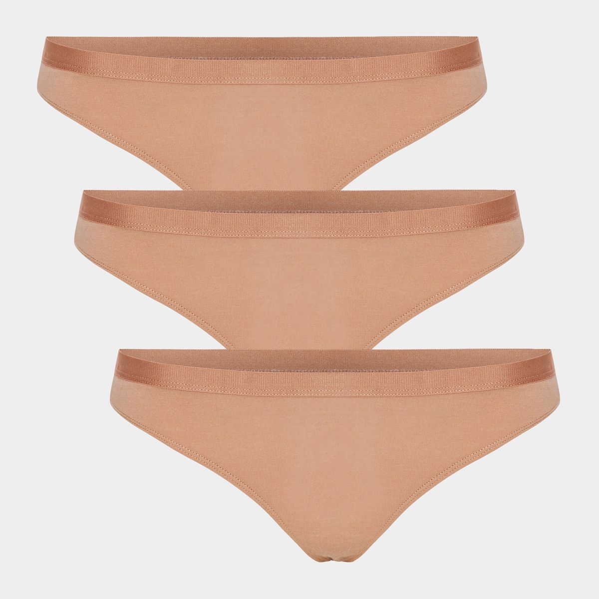 3 par tan nude bambus g-streng trusser fra Copenhagen Bamboo, L