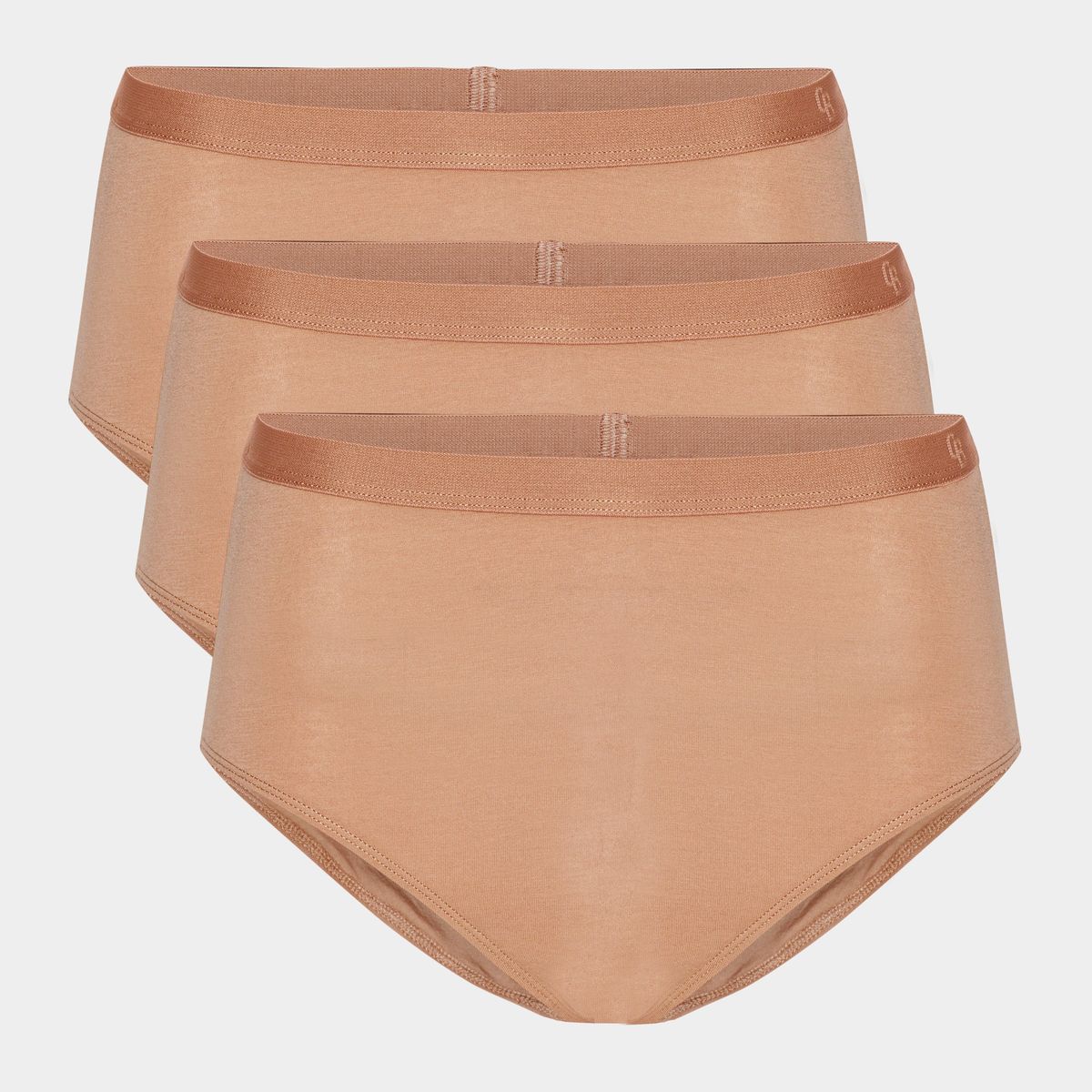 3 par tan nude bambus maxi trusser fra Copenhagen Bamboo, L