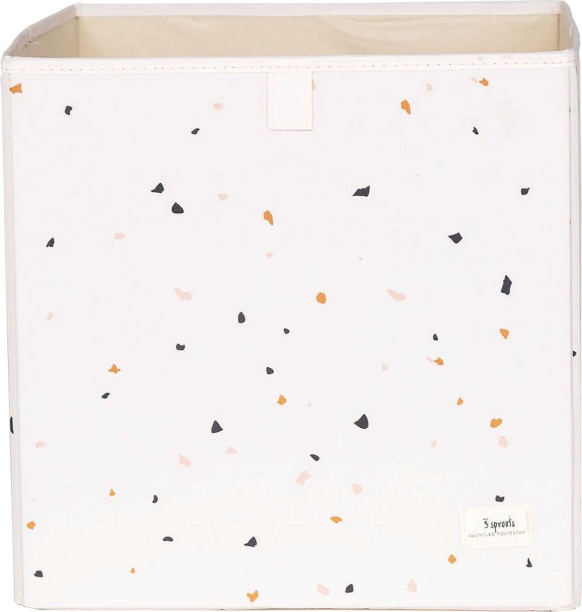 3 Sprouts - Opbevaringskasse - Terrazzo - Creme - 33x33x33 Cm