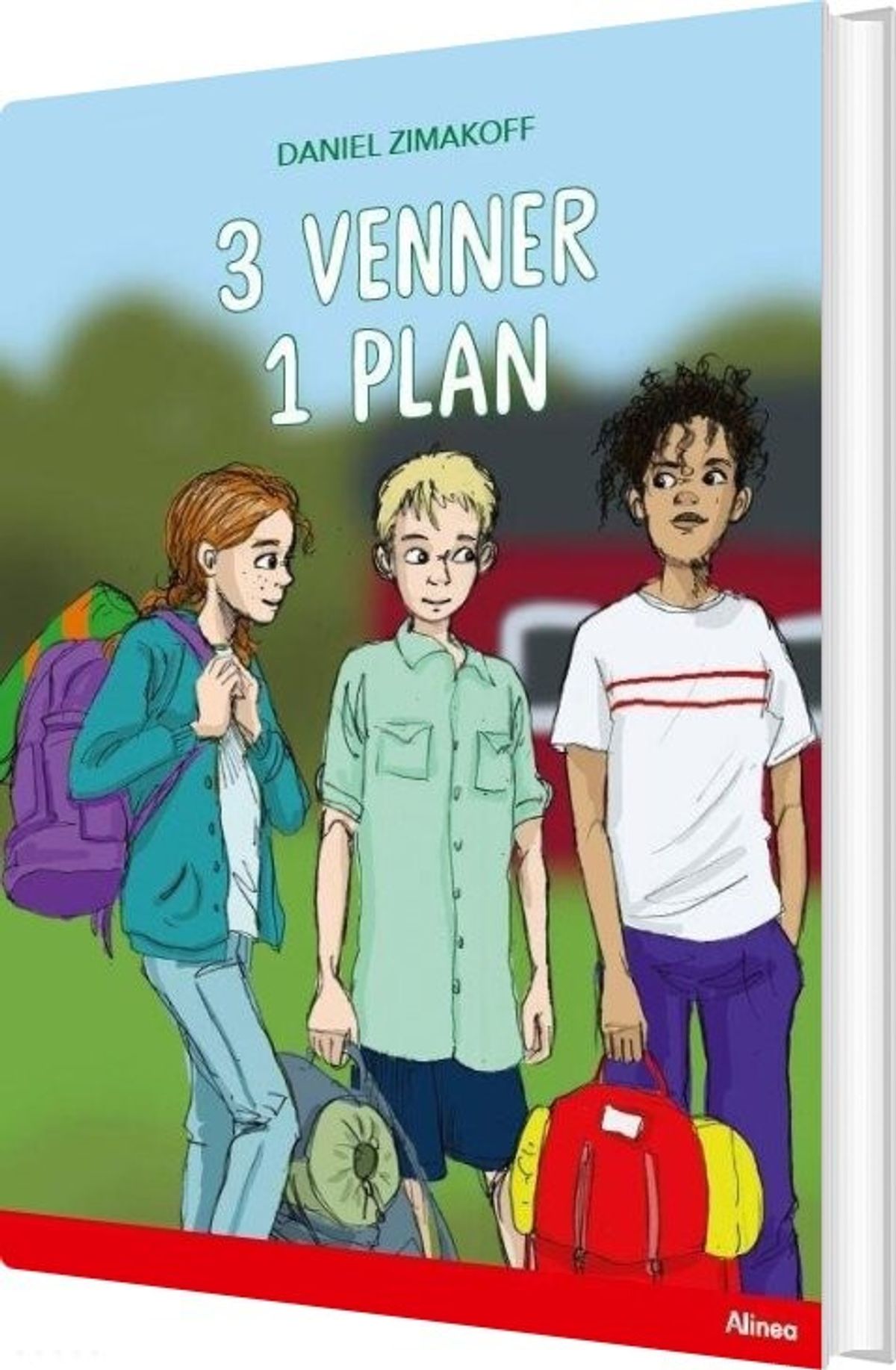 3 Venner, 1 Plan, Rød Læseklub - Daniel Zimakoff - Bog