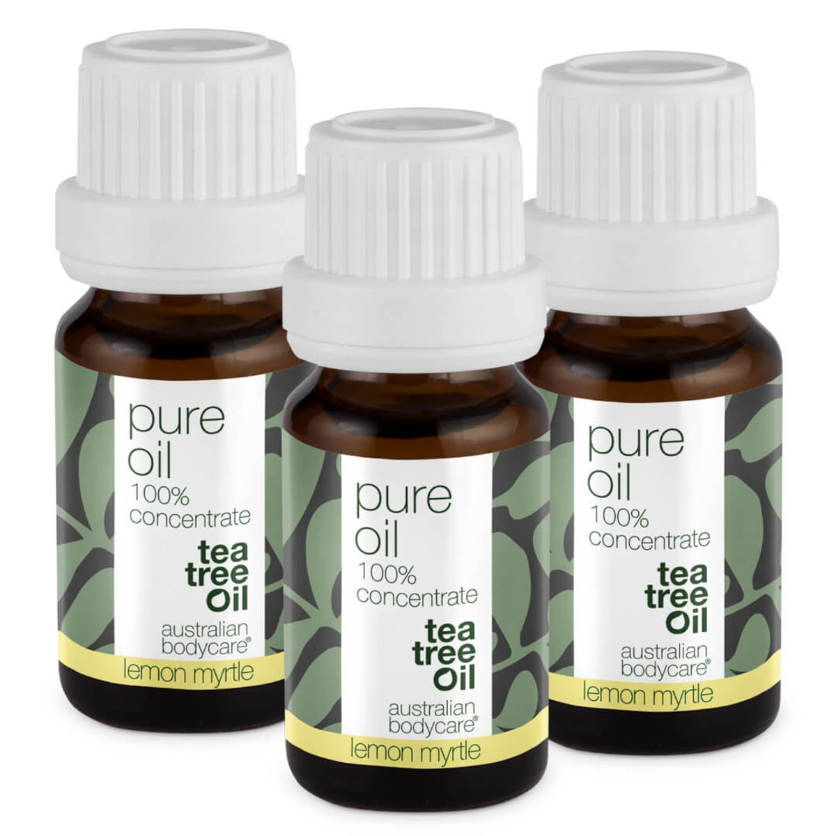 3 x 10 ml Tea Tree Oil tilsat Lemon Myrtle â 3-pak 100% koncentreret Tea Tree Oil tilsat Lemon Myrtle fra Australien