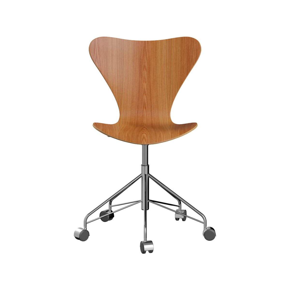 3117 Serie 7 Kontorstol af Arne Jacobsen (Uden polstring, Elm, Ingen farve)