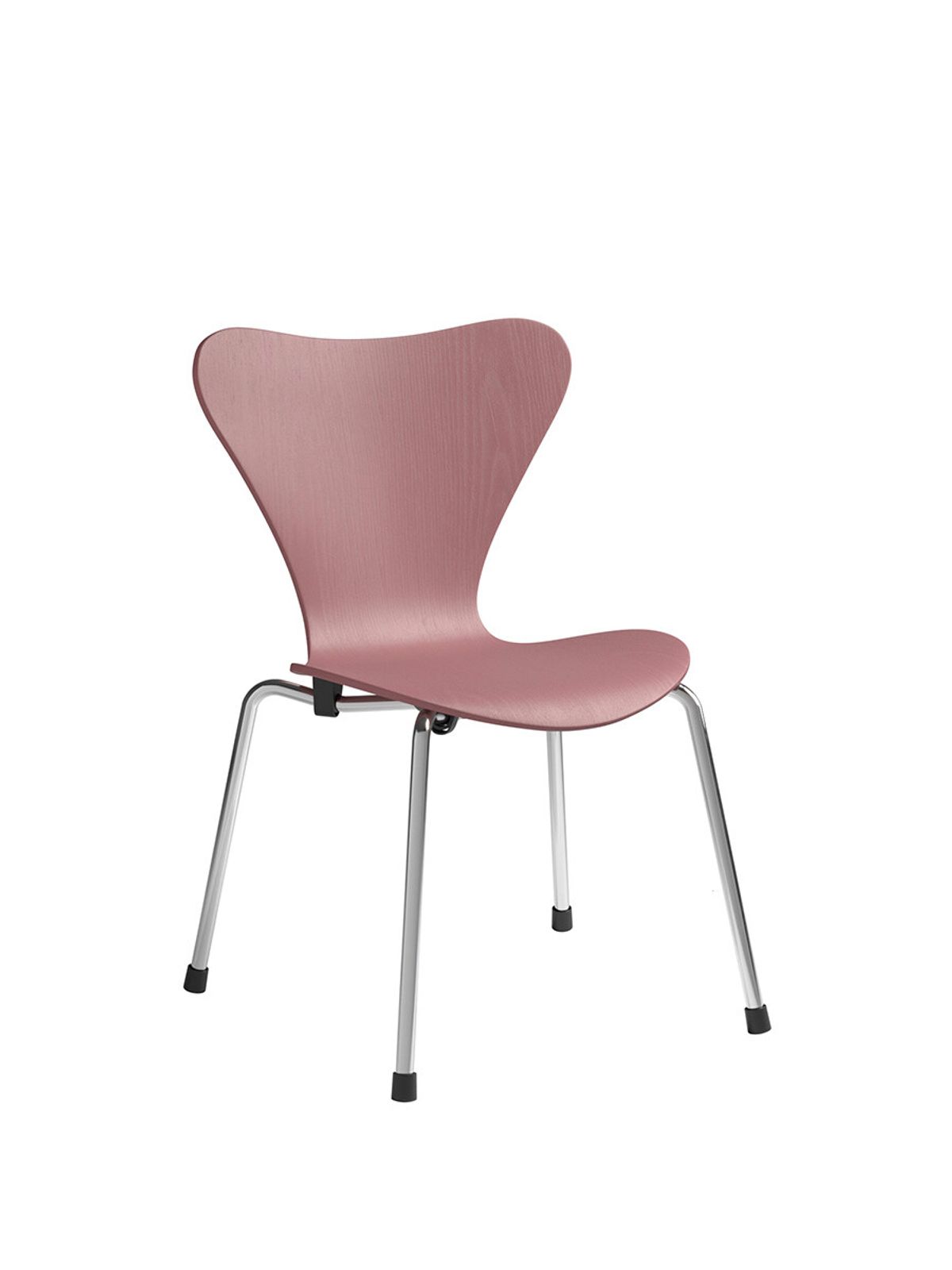 3177 Barnestol, Serie 7 af Arne Jacobsen (Wild Rose, Krom)