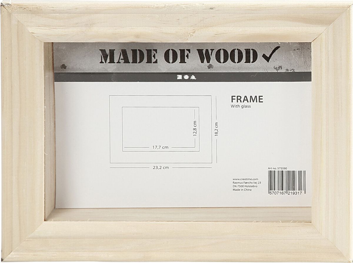 3d Ramme Med Glas - D 2,5 Cm - Str. 18,2x23,2 Cm - 1 Stk.