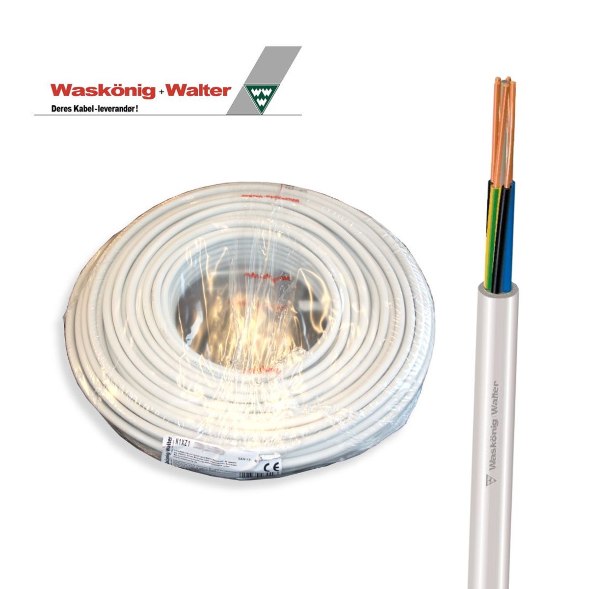 3G1,5mm2 - 50m Downlight -og installationskabel