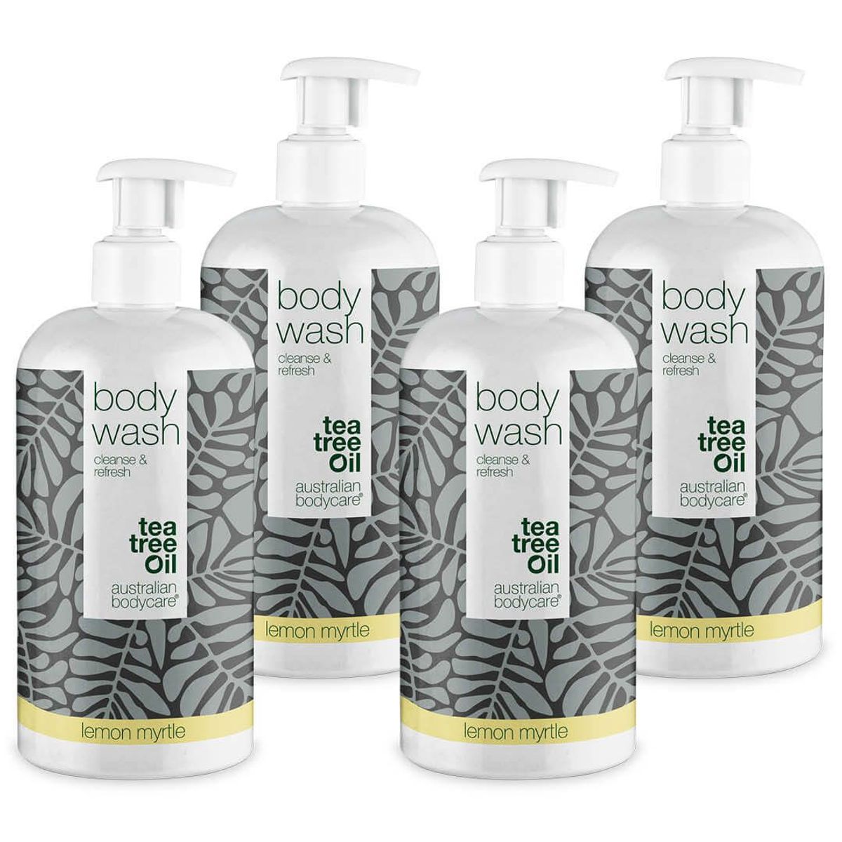 4 for 3 Tea Tree Body Wash 500 ml Lemon Myrtle - pakketilbud â Pakketilbud med 4 Body Wash (500 ml): Tea Tree Oil Lemon Myrtle