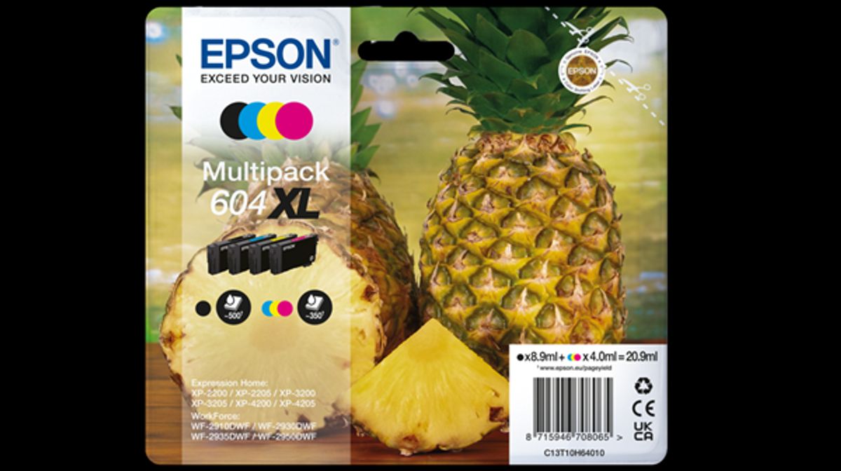 4-Pak BK/C/M/Y patroner - Epson 604XL - 1x8,9/3x4,0 ml.