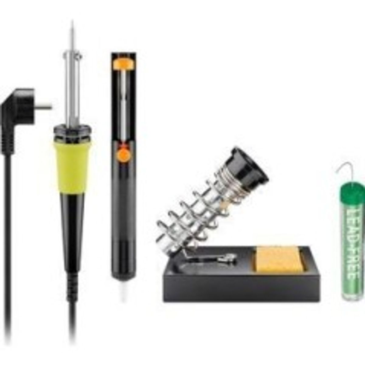 4-piece lead-free soldering set, black - top-quali