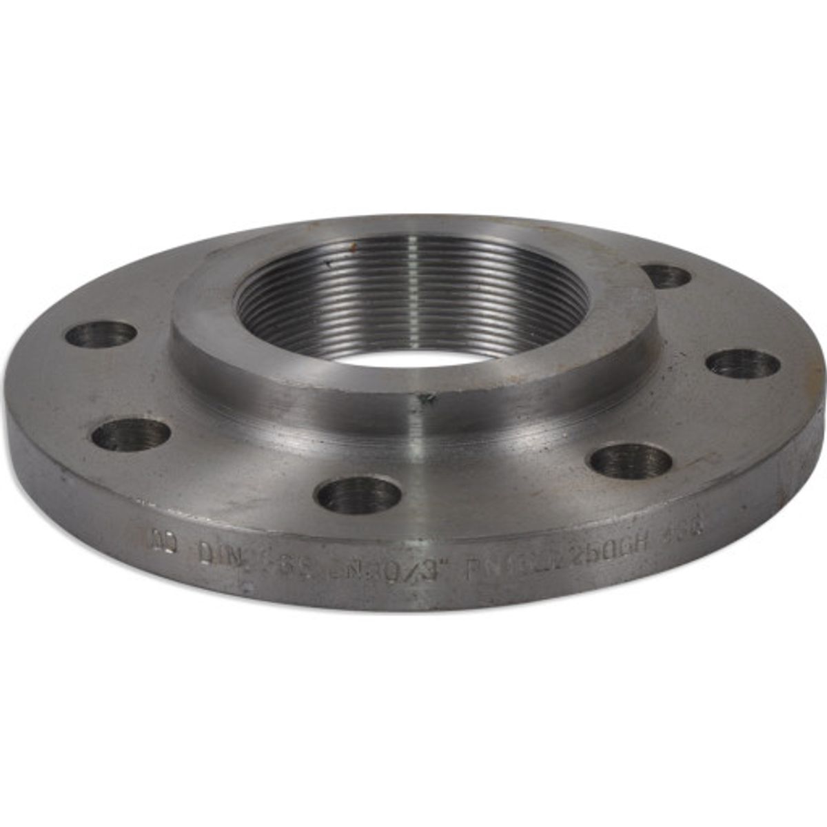 4" Sort flange med gevind DIN2566