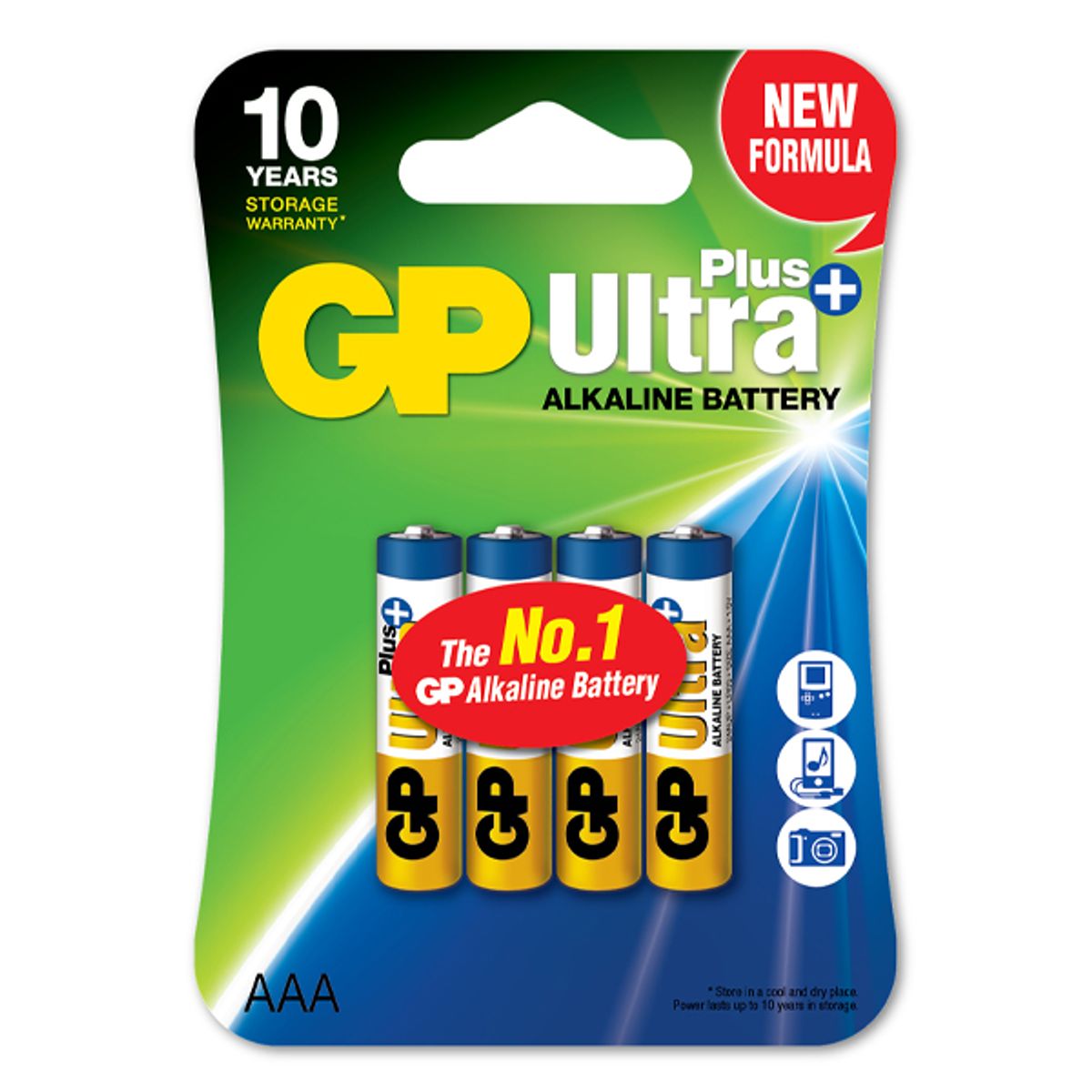 4 stk AAA batterier / GP Ultra Plus / LR03 / alkaline batteri