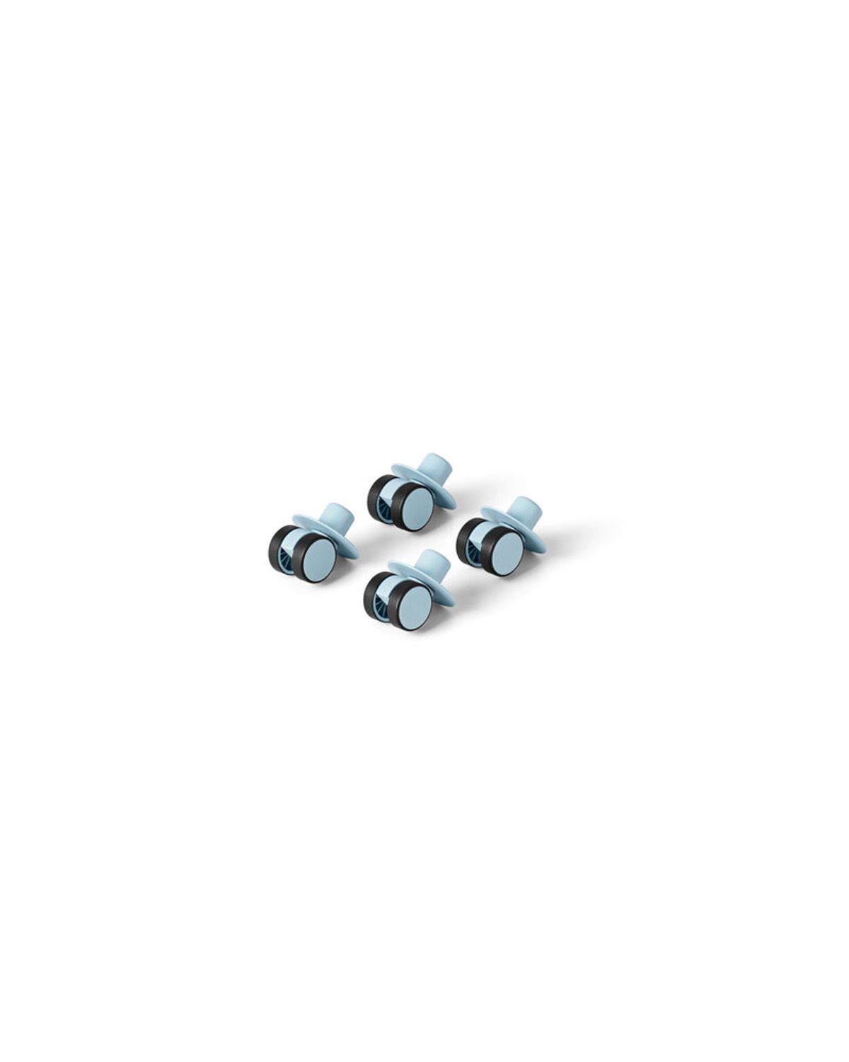 4 x Swirly wheels Sky Blue